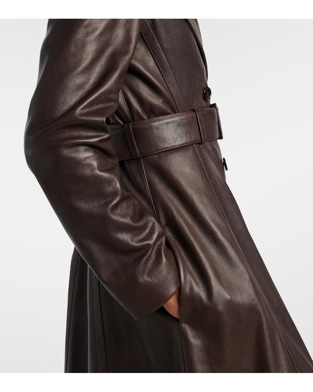 Alaïa Brown Leather Coat