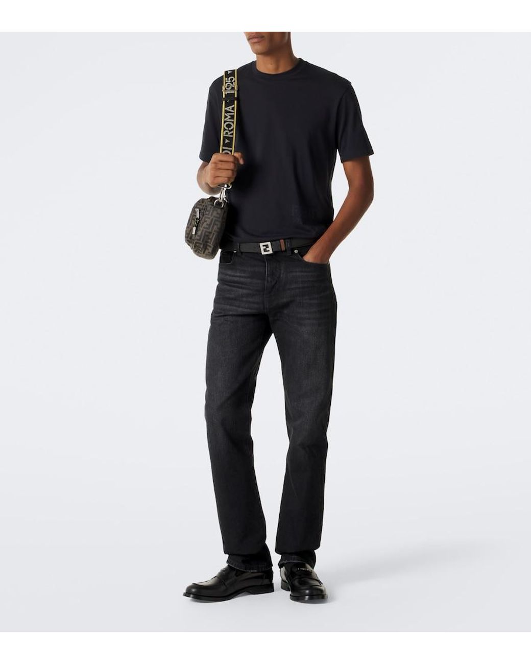 Jeans Rectos Fendi de hombre de color Gray