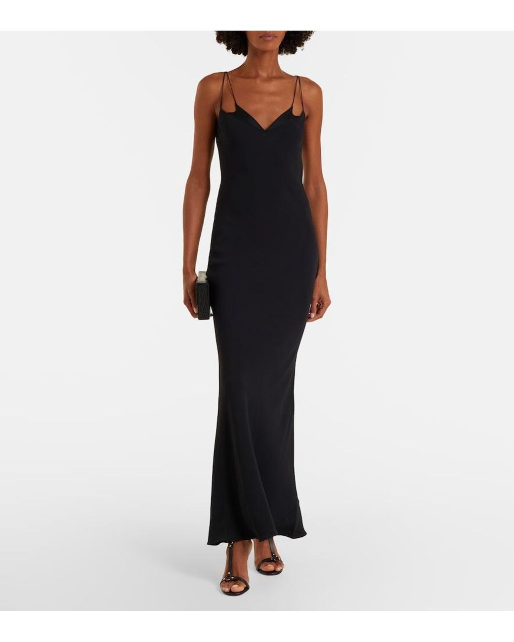 Tom Ford Blue Satin Slip Dress