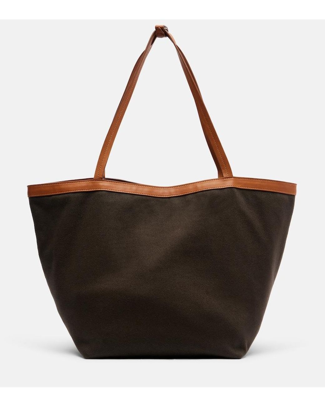 The Row Black Park Three Stitch Reversible Canvas Tote Bag