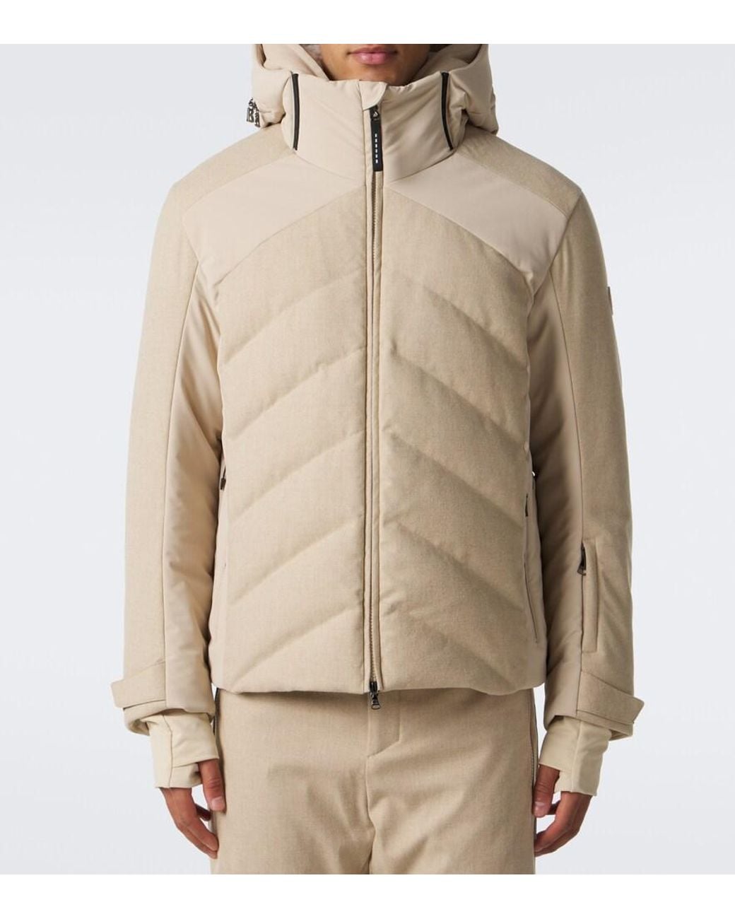 Bogner Natural Flann Flannel Down Ski Jacket for men