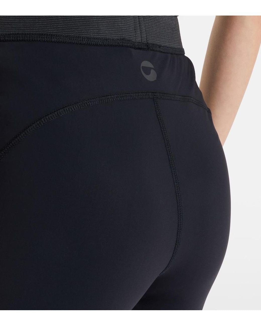 Coperni Black Jersey Cropped Leggings