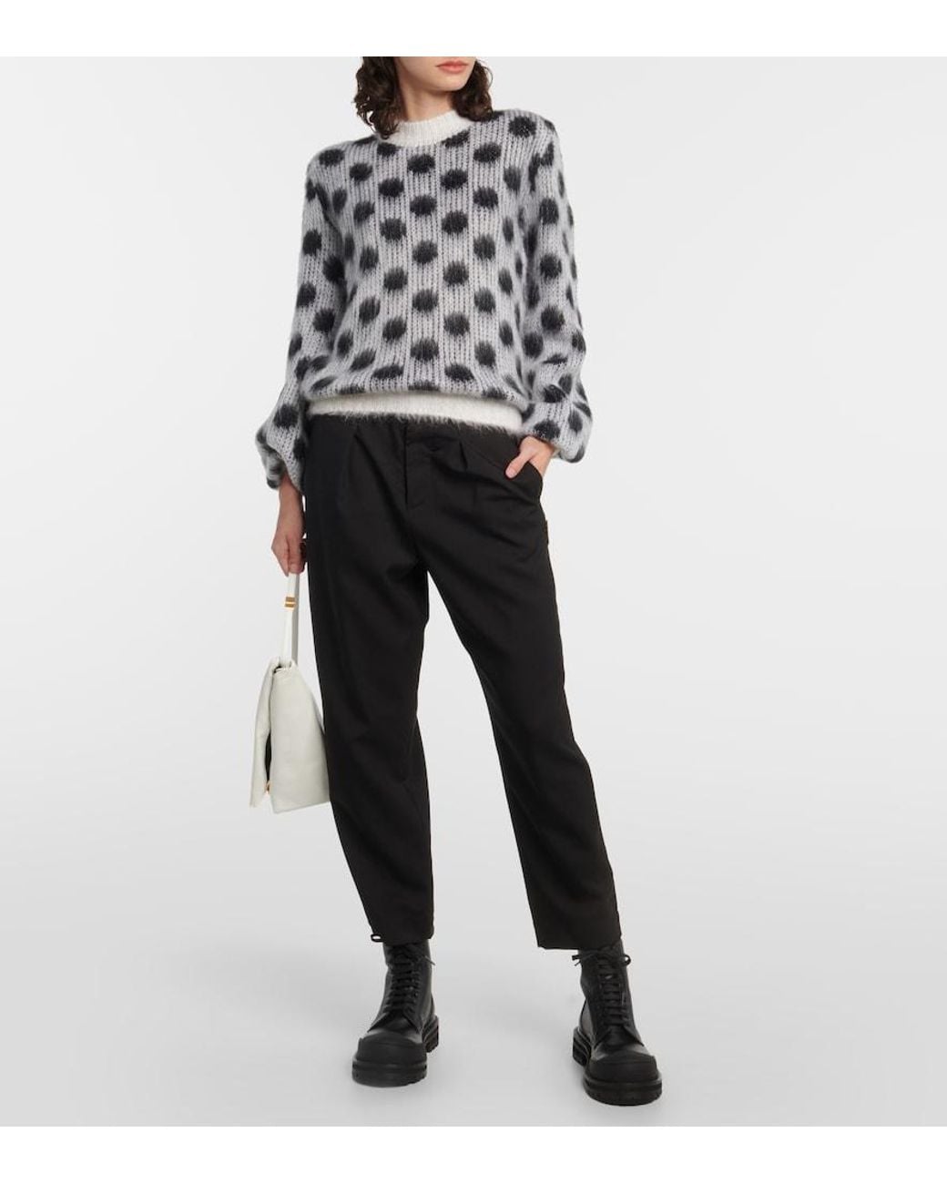 Marni Black Dada Leather Combat Boots