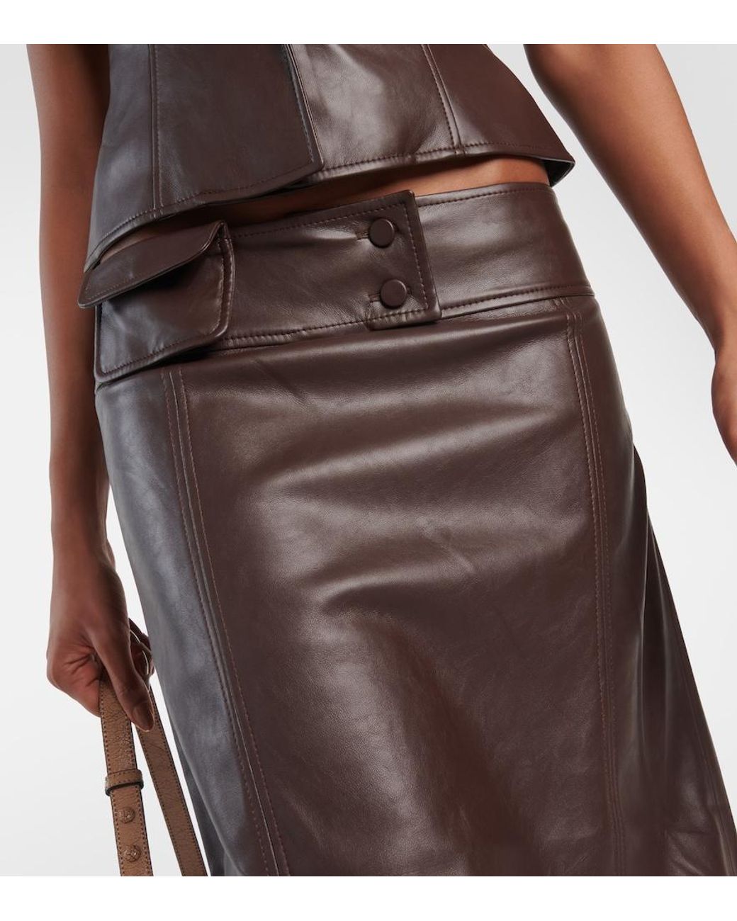 AYA MUSE Brown Eyeria Midi Skirt