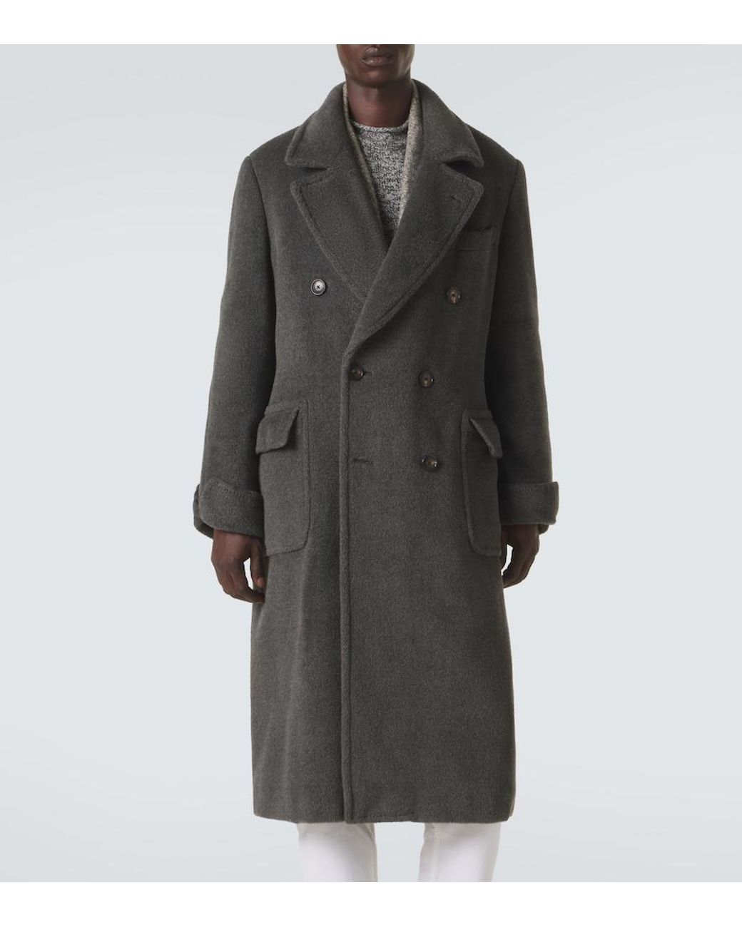 Umit Benan Black Gianni Alpaca And Wool Coat for men