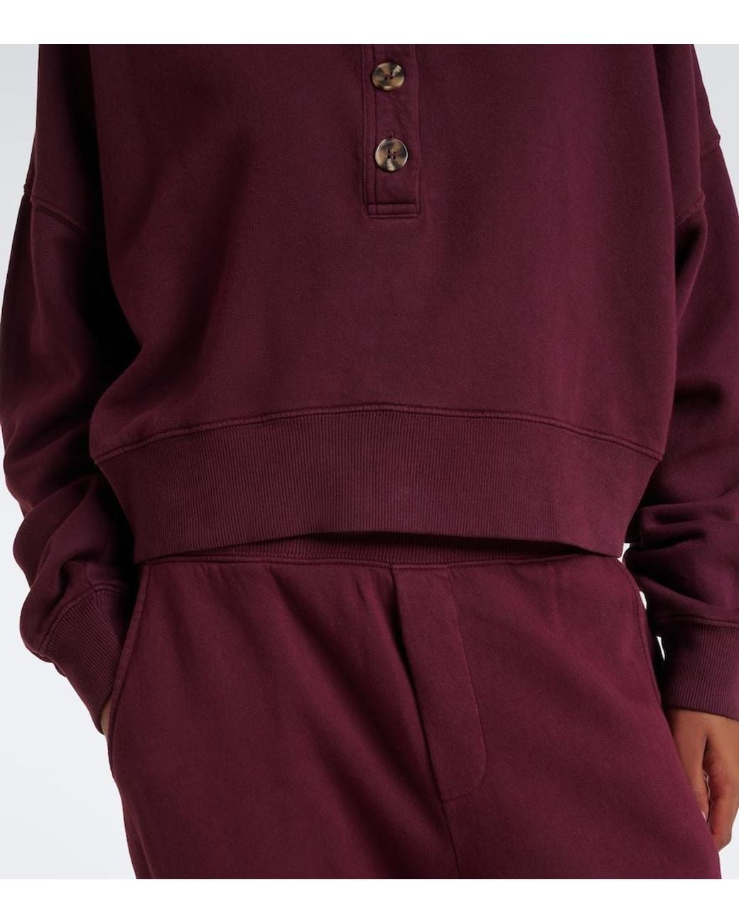 Velvet Purple Fatima Cotton Jersey Sweatshirt