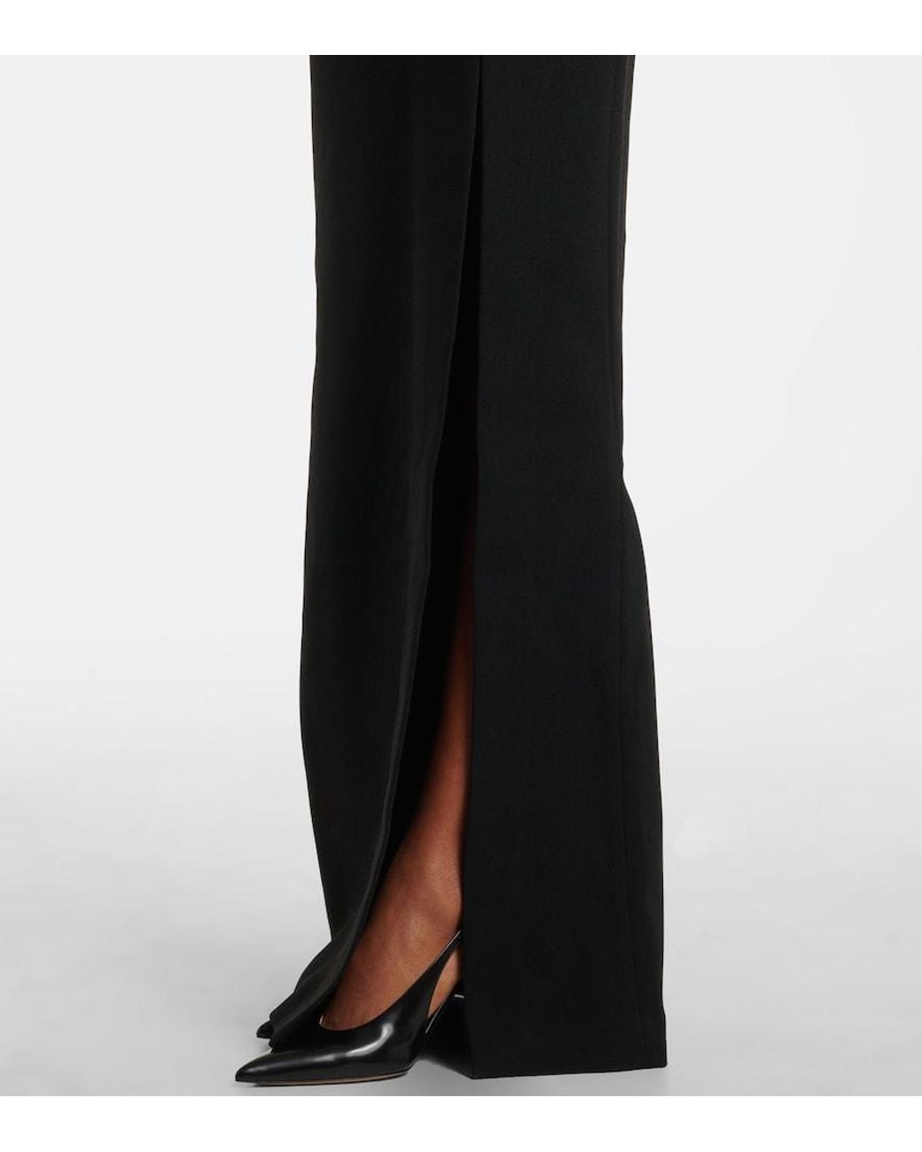 Rebecca Vallance Black Lucine Belted Gown