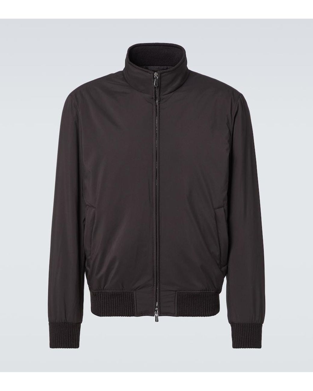 Thom Sweeney Gray Technical Bomber Jacket for men