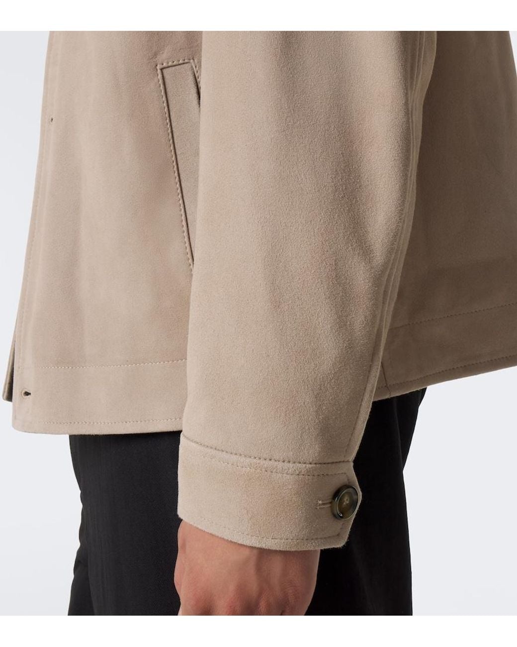 Lardini Natural Suede Blouson Jacket for men