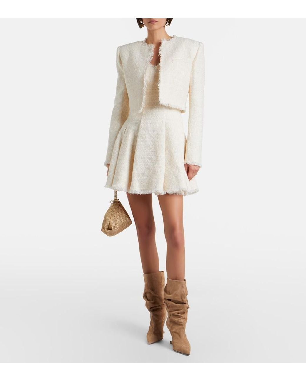 Balmain Natural Tweed Minidress