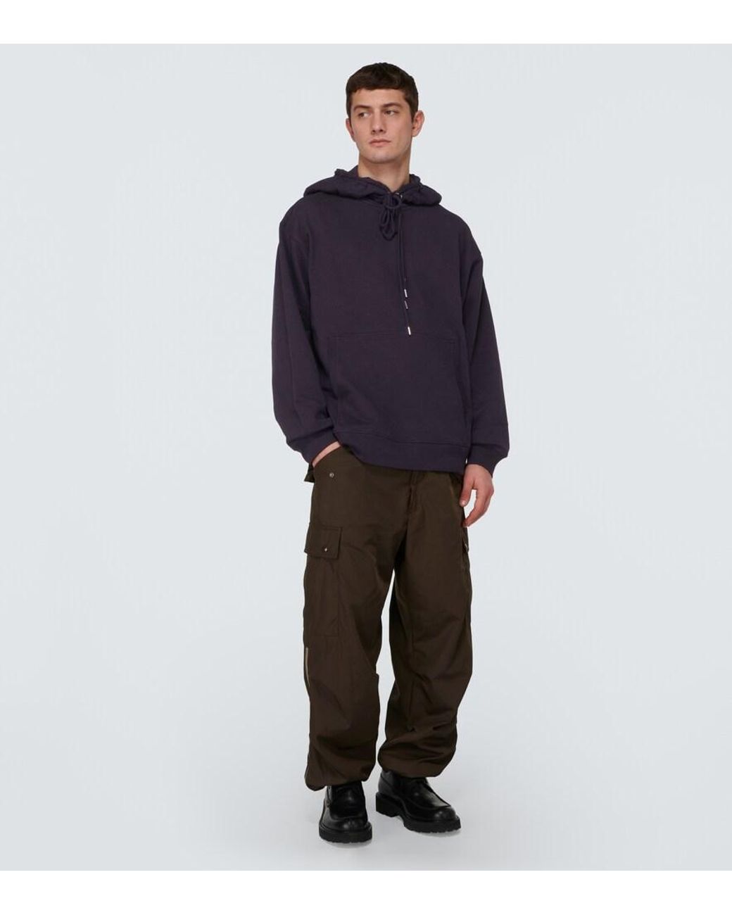 Sudadera Con Capucha De Jersey De Algodon Dries Van Noten de hombre de color Blue