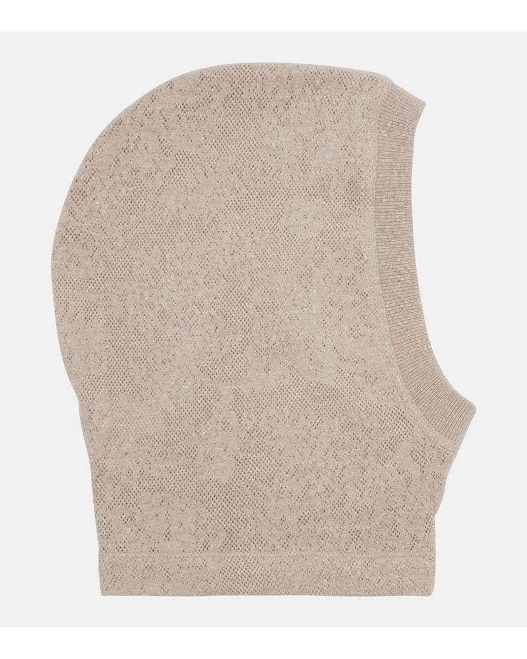Brunello Cucinelli Natural Knitted Balaclava