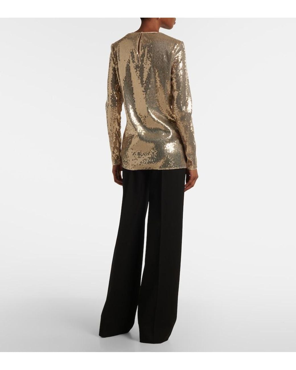 Dolce & Gabbana Natural Sequined Top