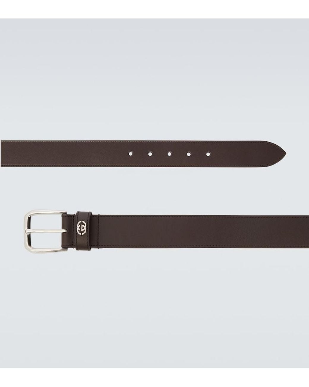 Gucci Brown Interlocking G Leather Belt for men