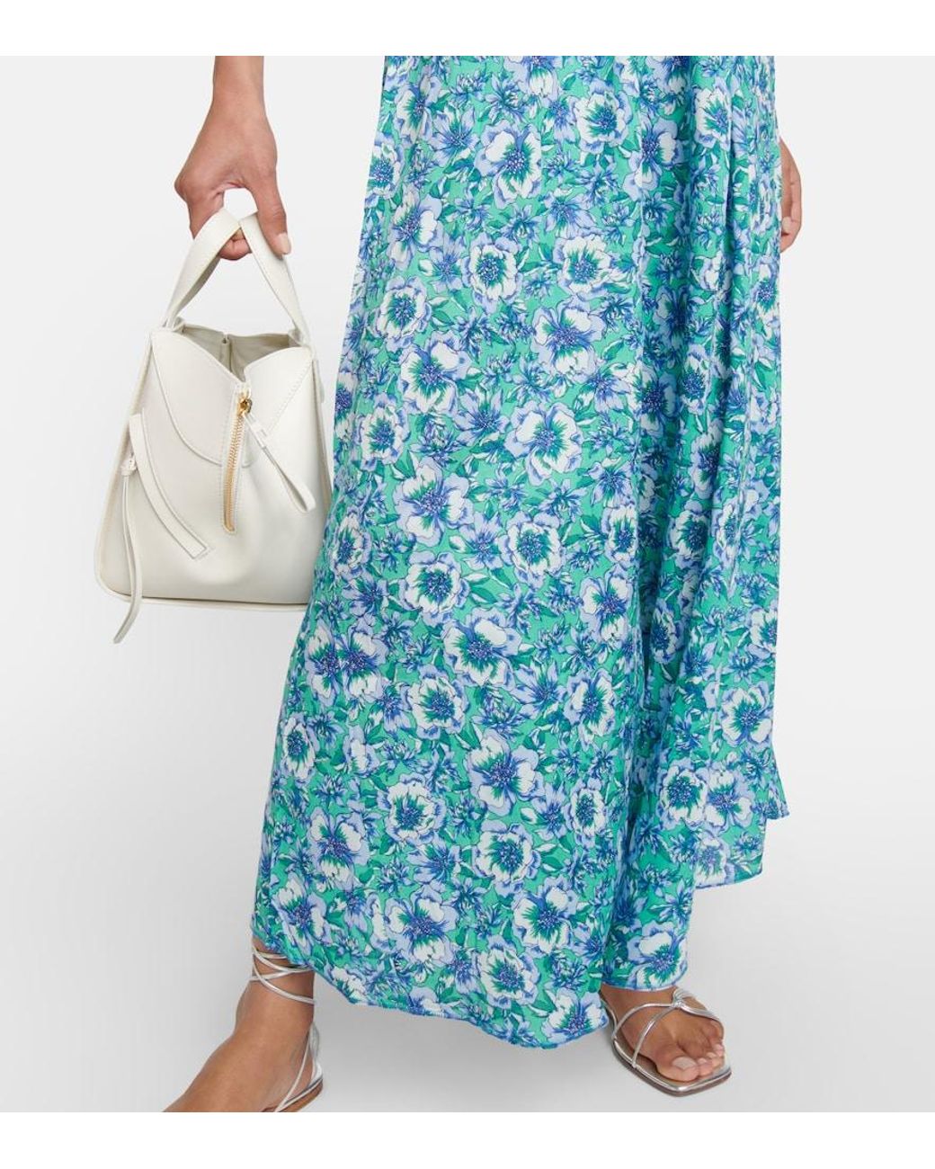 Poupette Blue Felicia Floral Maxi Dress