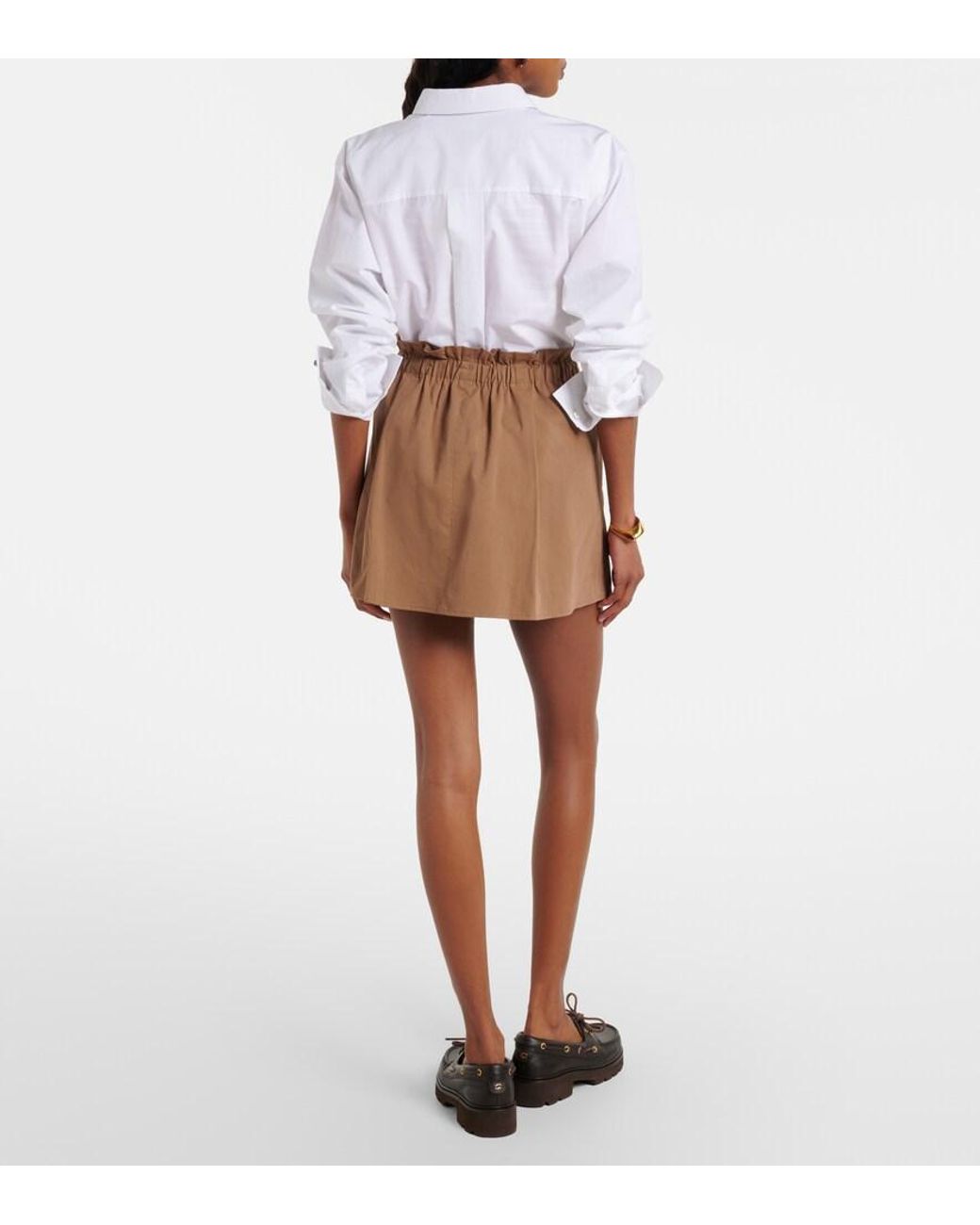 Vince Natural Cotton Twill Skort