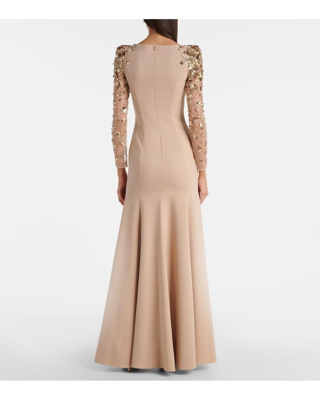 Jenny Packham Natural Sylvia Embellished Gown