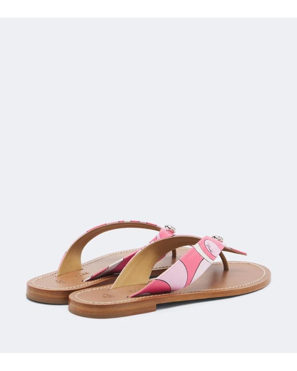 Emilio Pucci Pink Marmo Thong Sandals