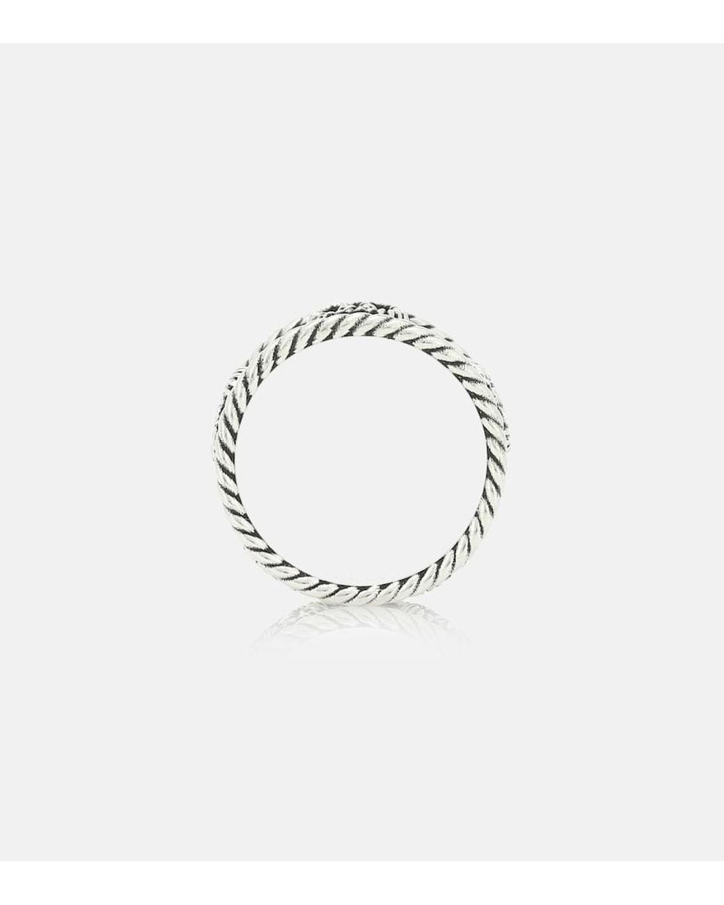 Gucci Metallic 9mm Dicker Ring "gg Marmont"