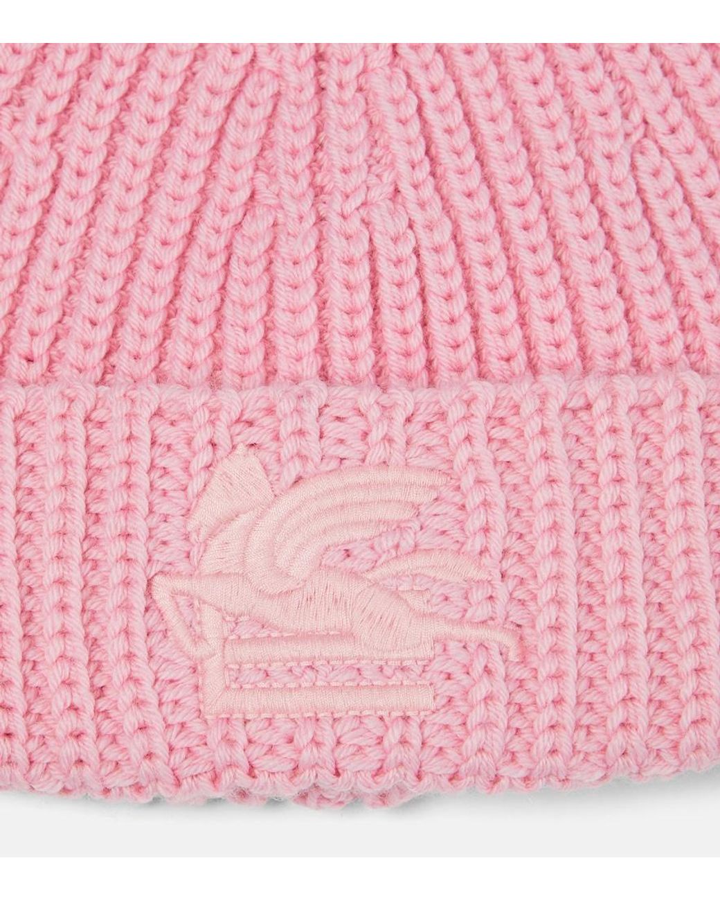 Bonnet En Laine À Logo Brodé Etro en coloris Pink