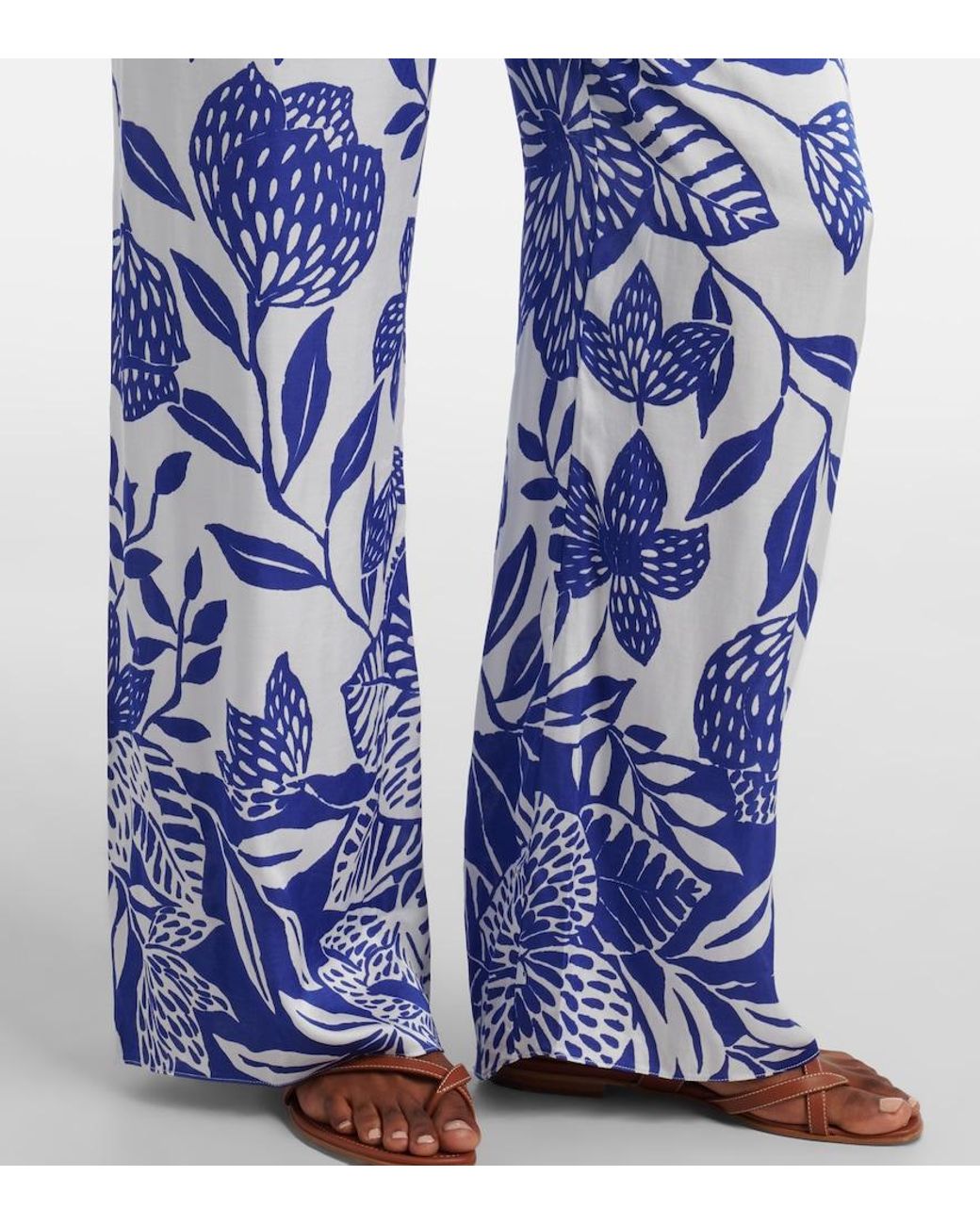 Poupette Blue Cecile Wide-Leg Pants