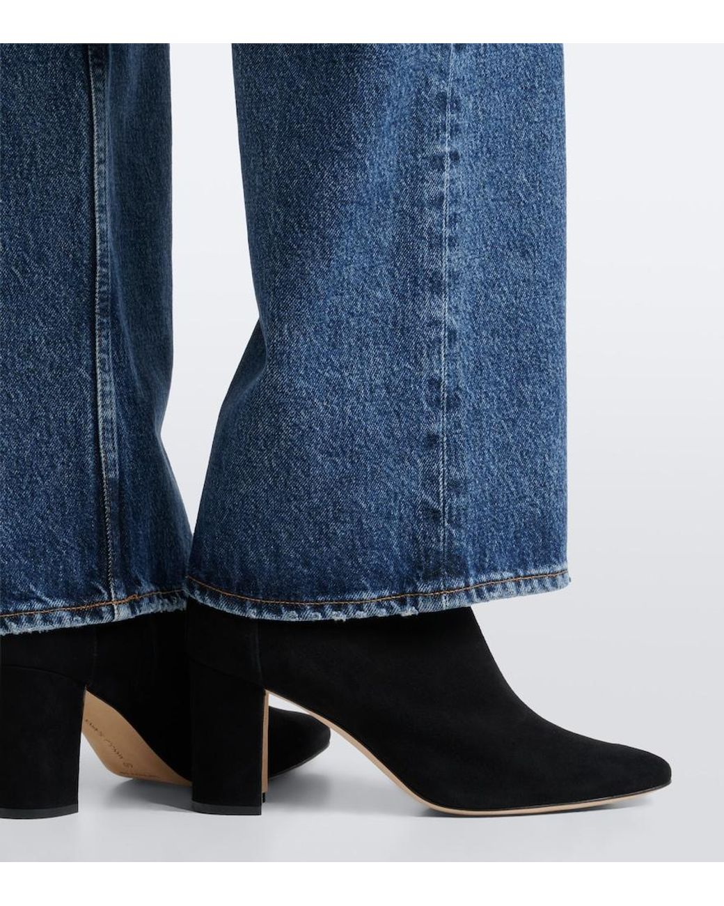Manolo Blahnik Black Rosie Suede Ankle Boots
