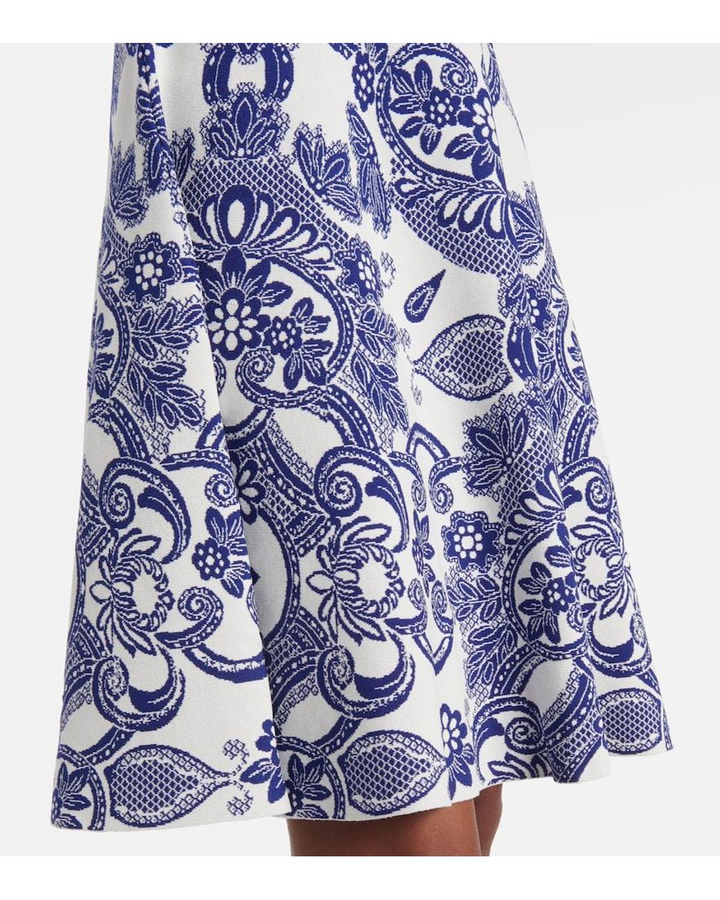 Etro Blue Jacquard Knit Mini-Dress