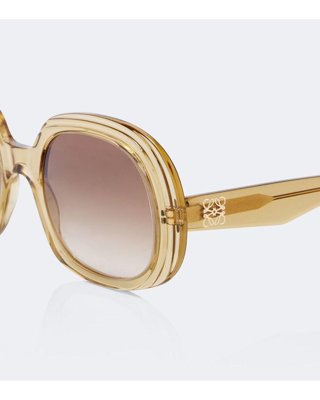 Loewe Brown Mini Anagram Steps Round Sunglasses