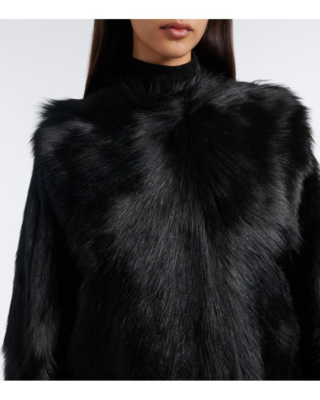 Totême Black Shearling Coat