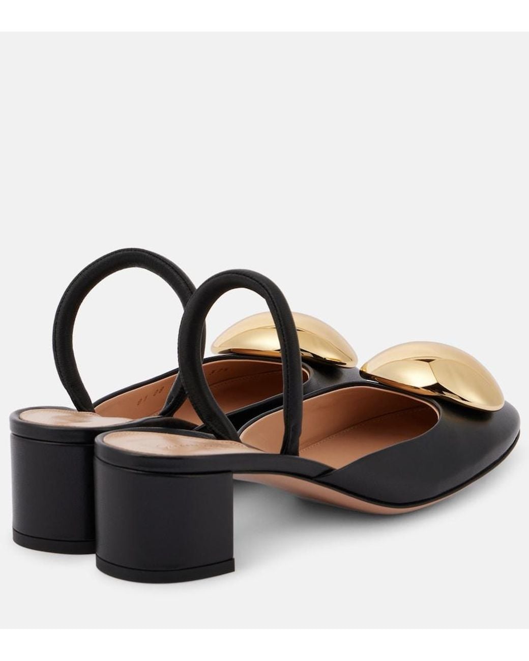 Gianvito Rossi Black Sphera 45 Leather Pumps