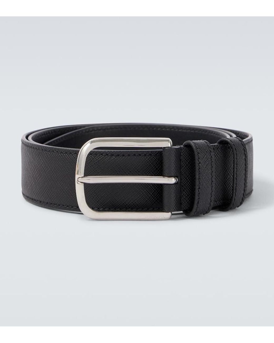 Prada Black Saffiano Leather Belt for men