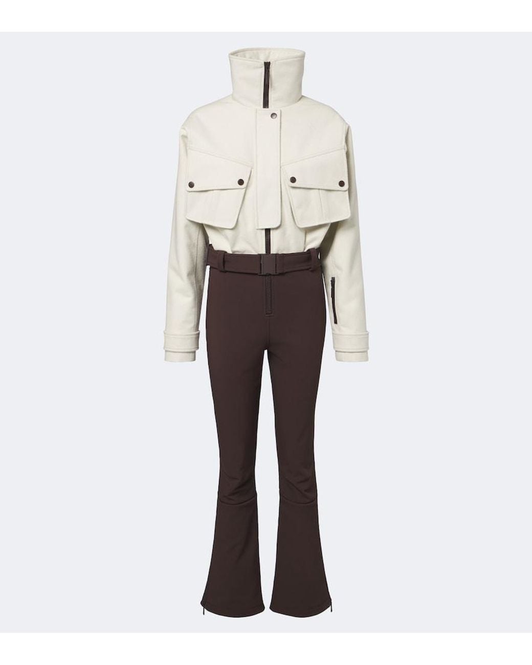 CORDOVA White Telluride Belted Wool-Trimmed Ski Suit