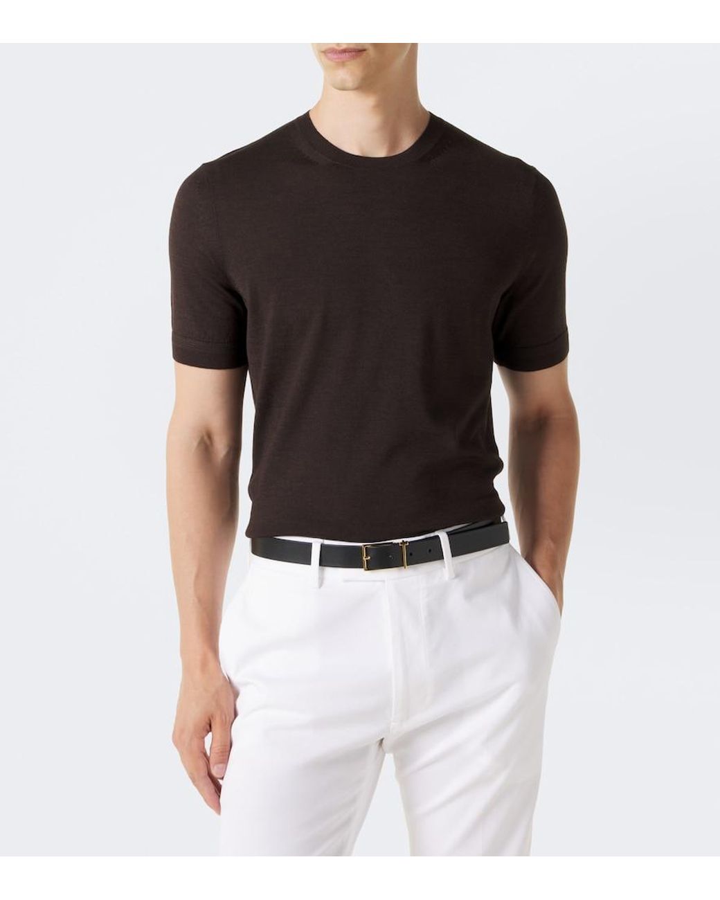 Tom Ford Black Cashmere And Silk T-Shirt for men