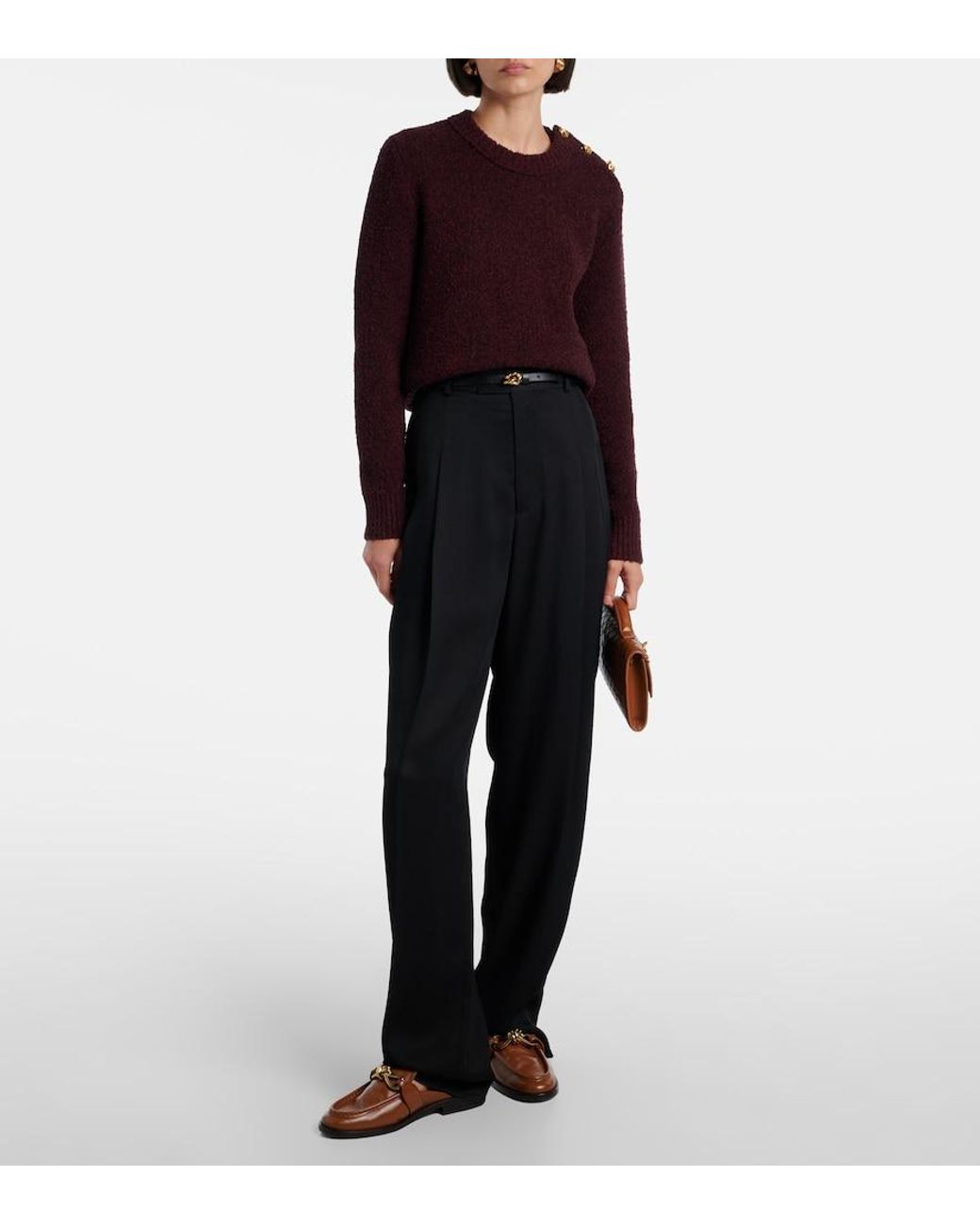 Bottega Veneta Brown Astaire Knot Leather Mules