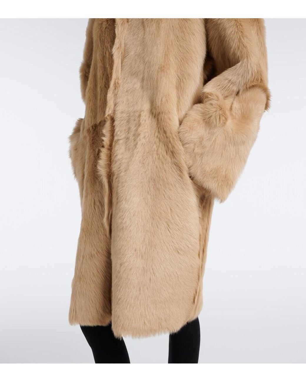 Nour Hammour Natural Blaise Shearling Coat