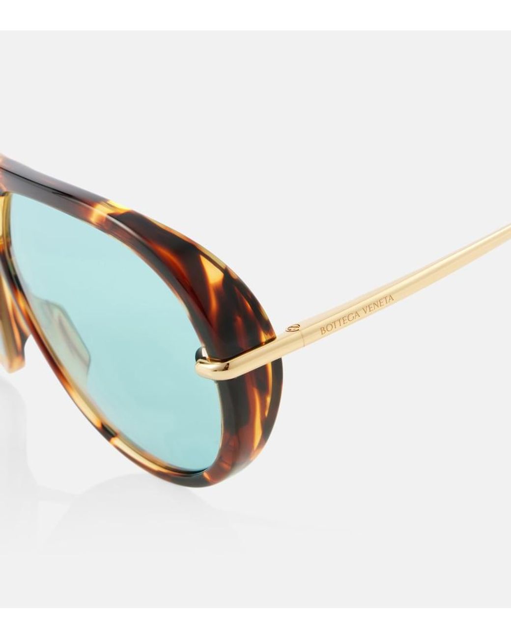 Bottega Veneta Blue Drop Aviator Sunglasses