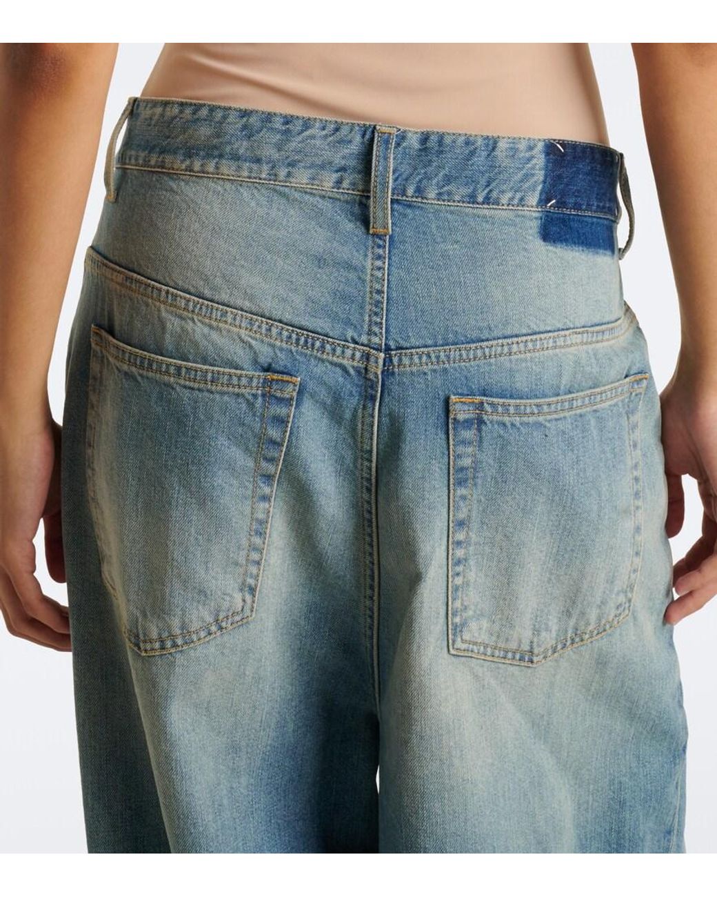 Maison Margiela Blue Faded Wide-Leg Jeans