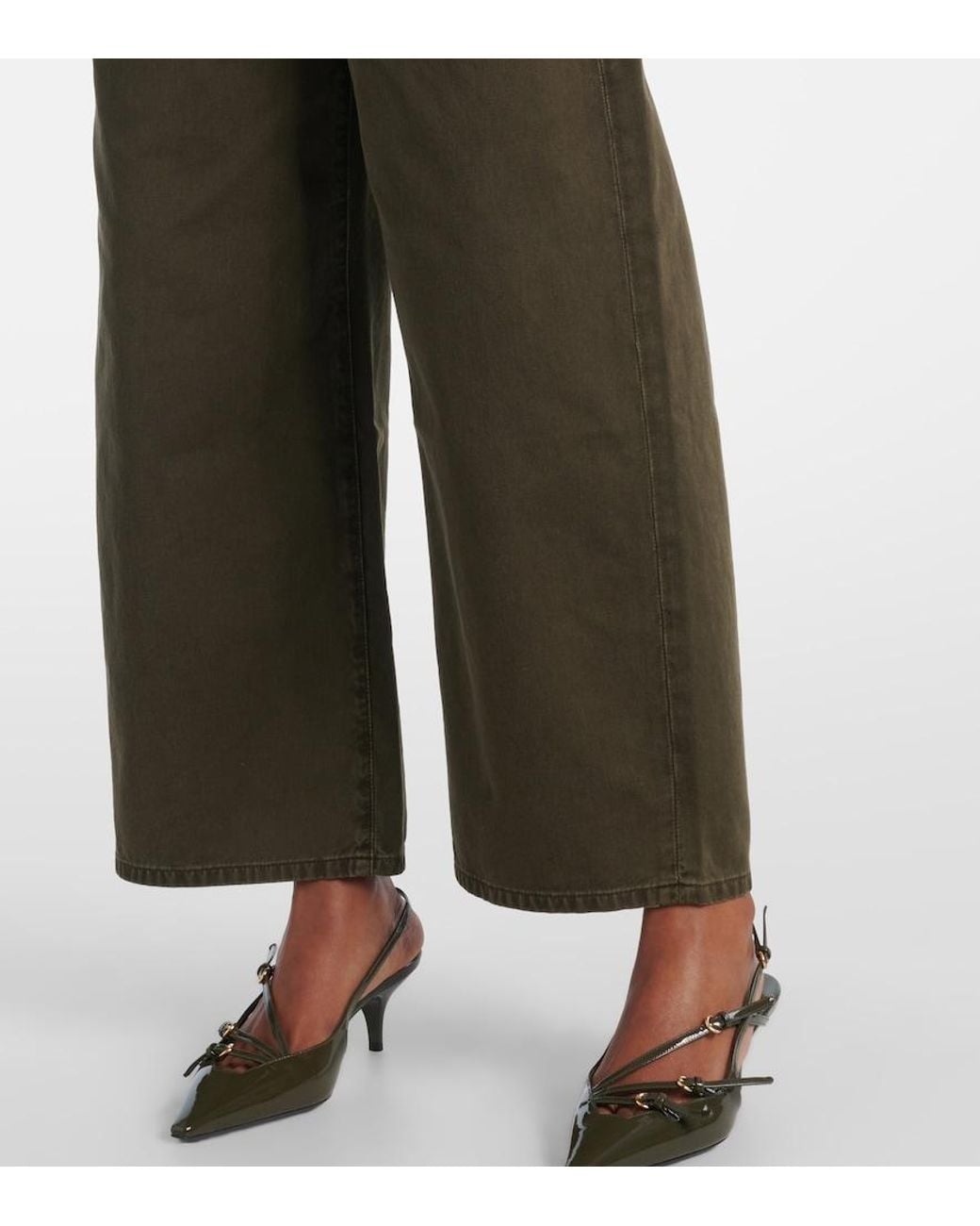 Citizens of Humanity Brown Ayla Cargo High-Rise Wide-Leg Jeans