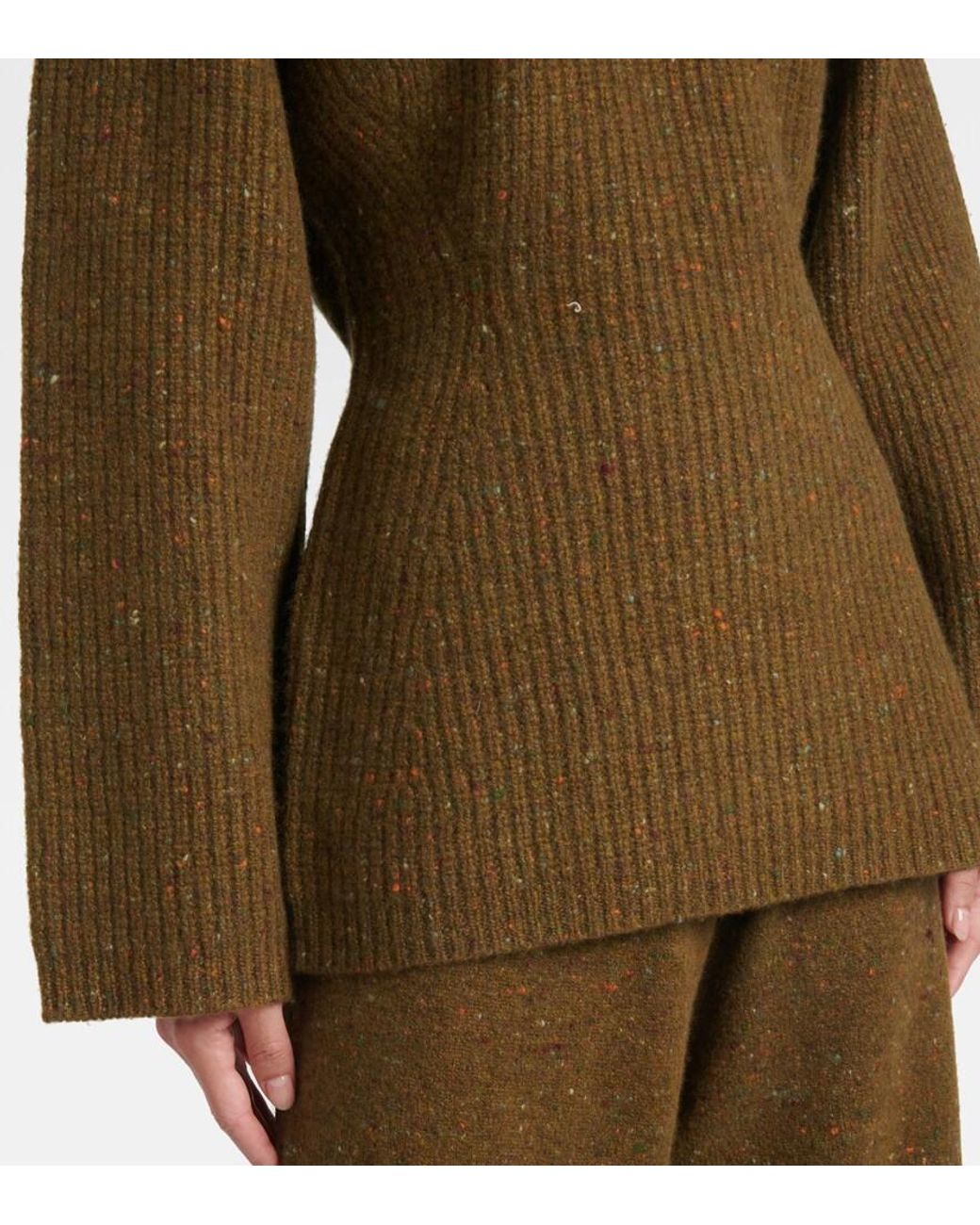 Co. Green Wool And Cashmere-Blend Sweater