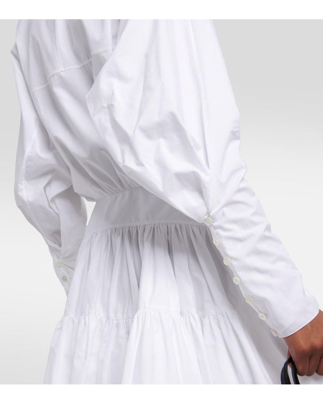 Alaïa White Cotton Poplin Minidress
