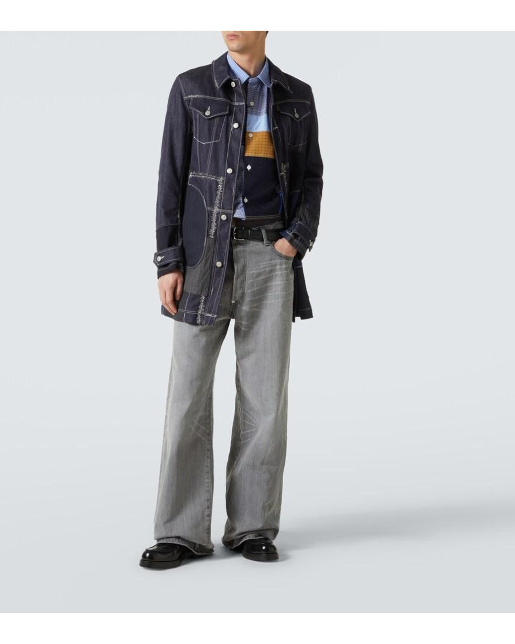 Junya Watanabe Blue X Levi's Patchwork Jacket for men