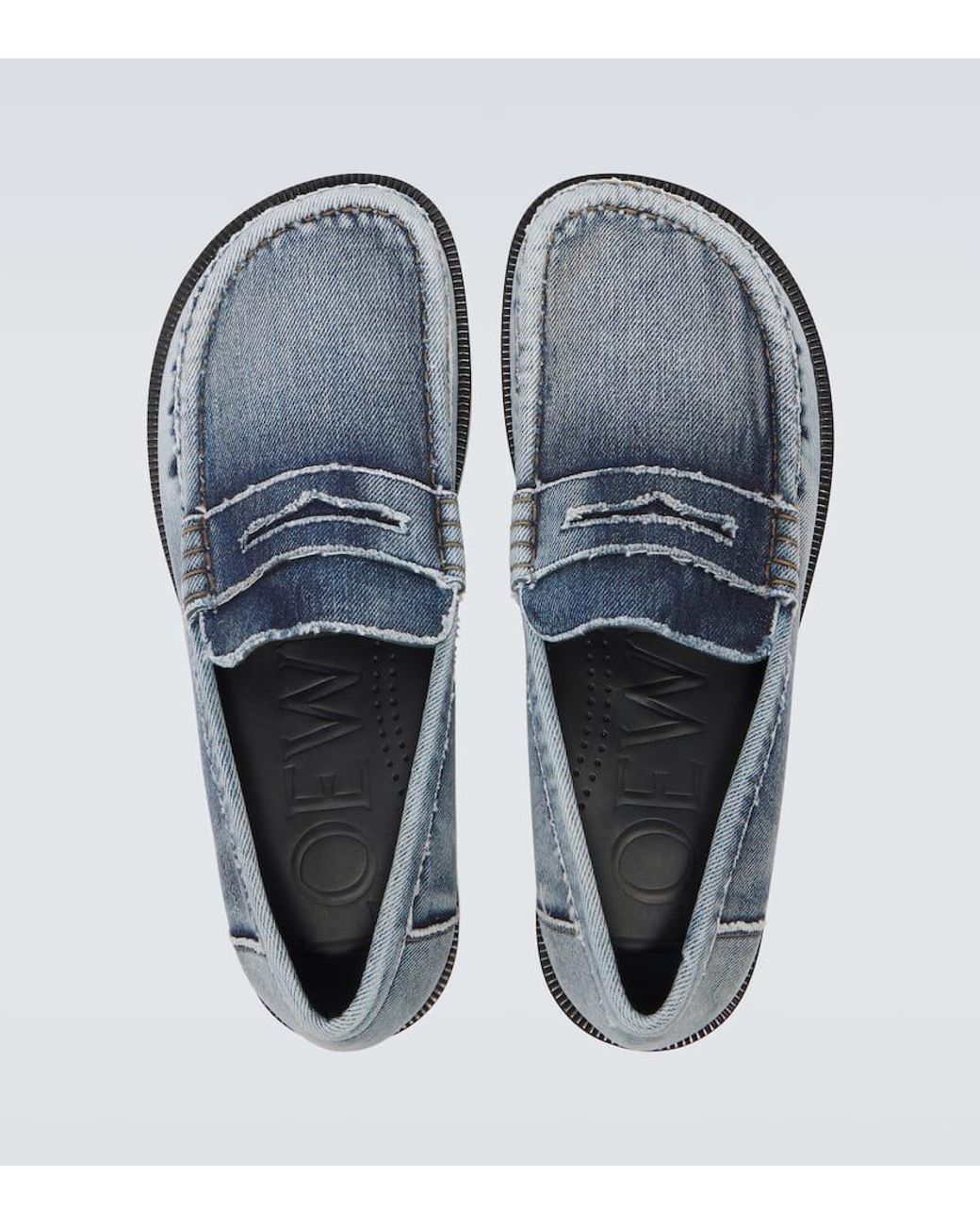 Loewe Campo Denim Penny Loafers in Blue for Men | Lyst Australia