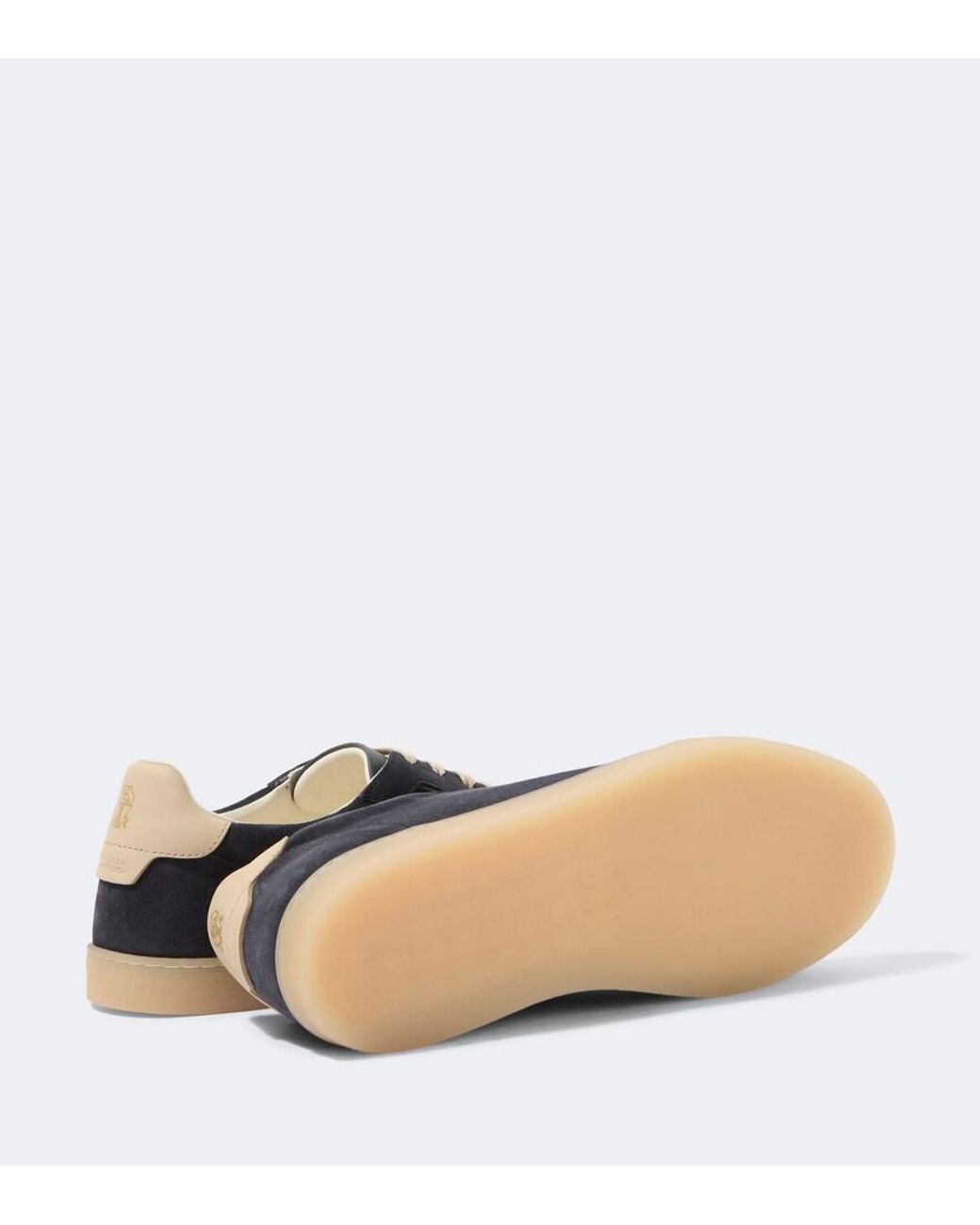 Brunello Cucinelli Blue Suede Sneakers for men