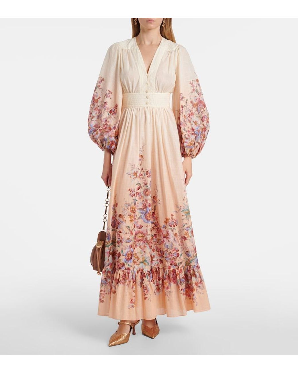 Zimmermann Brown Aura 65 Glitter Mules