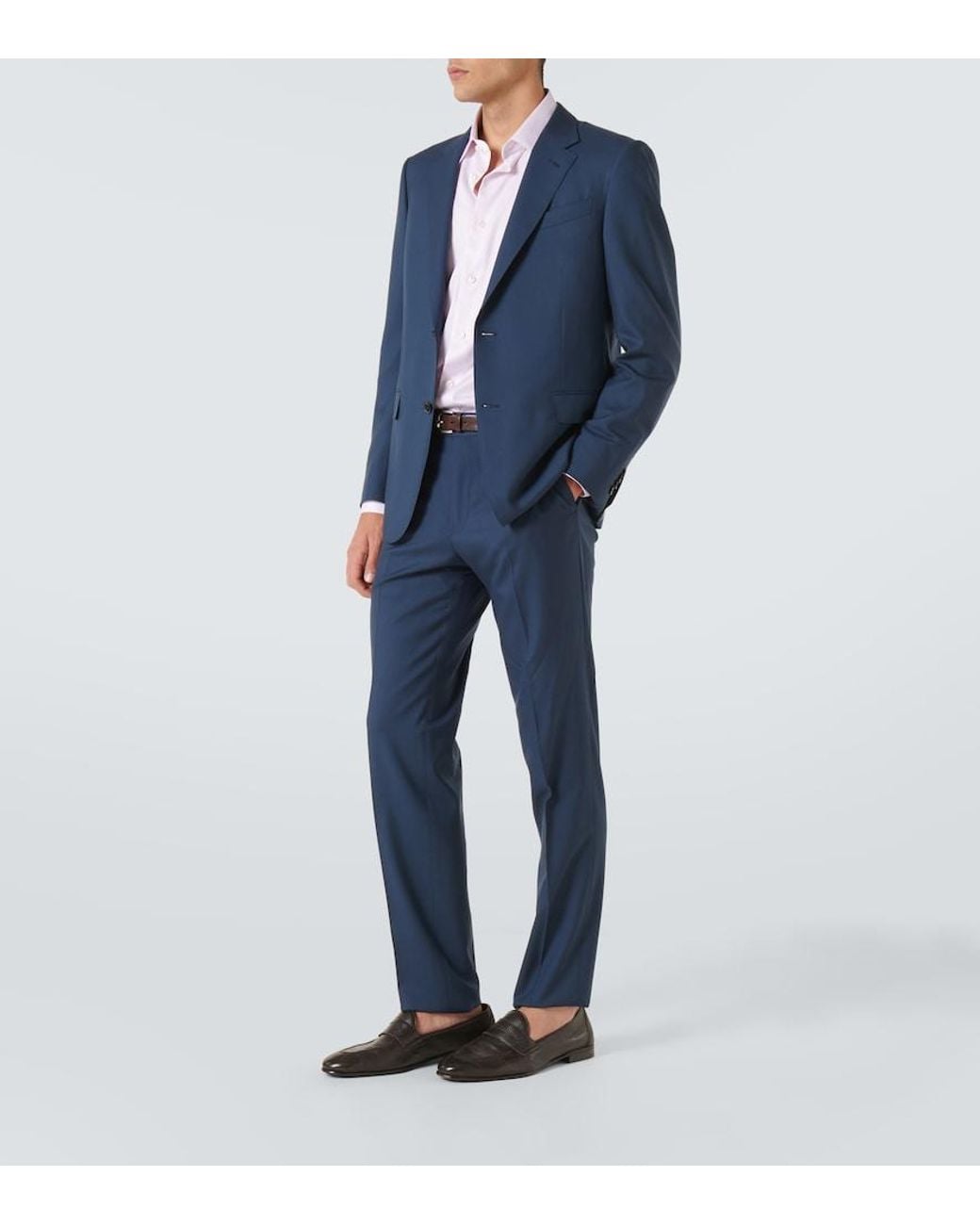 Zegna Pink Trofeo Striped Cotton Shirt for men