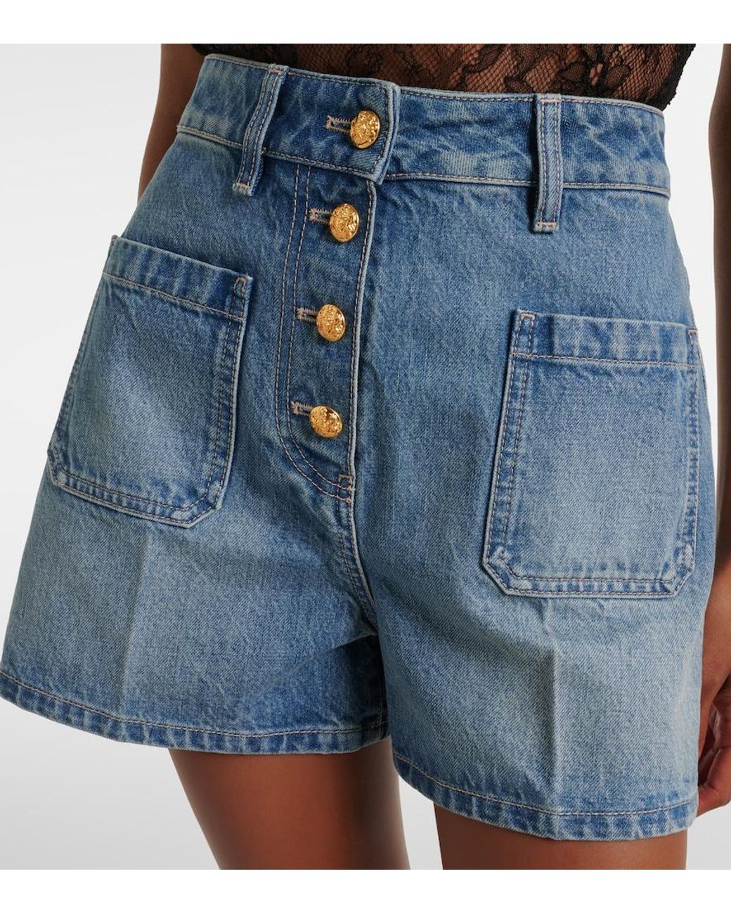 Valentino Garavani Blue Denim Shorts