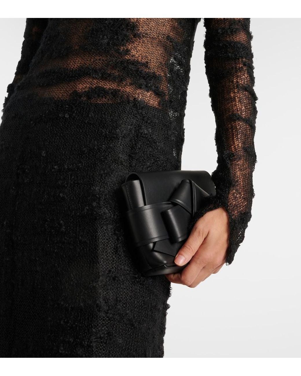 Ganni Black Sheer Boucle Maxi Dress