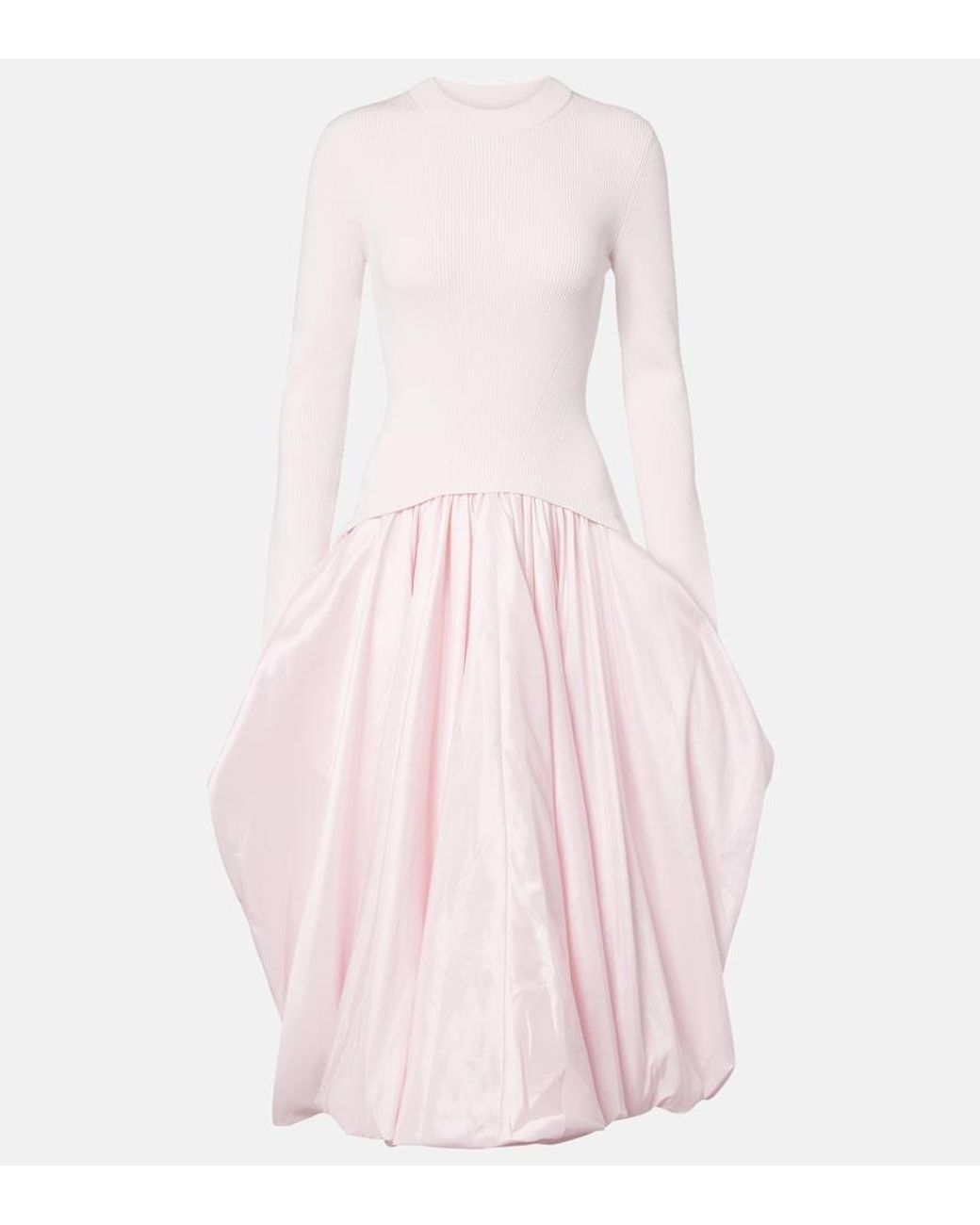 Jonathan Simkhai Pink Kenlie Ribbed-Knit Midi Dress