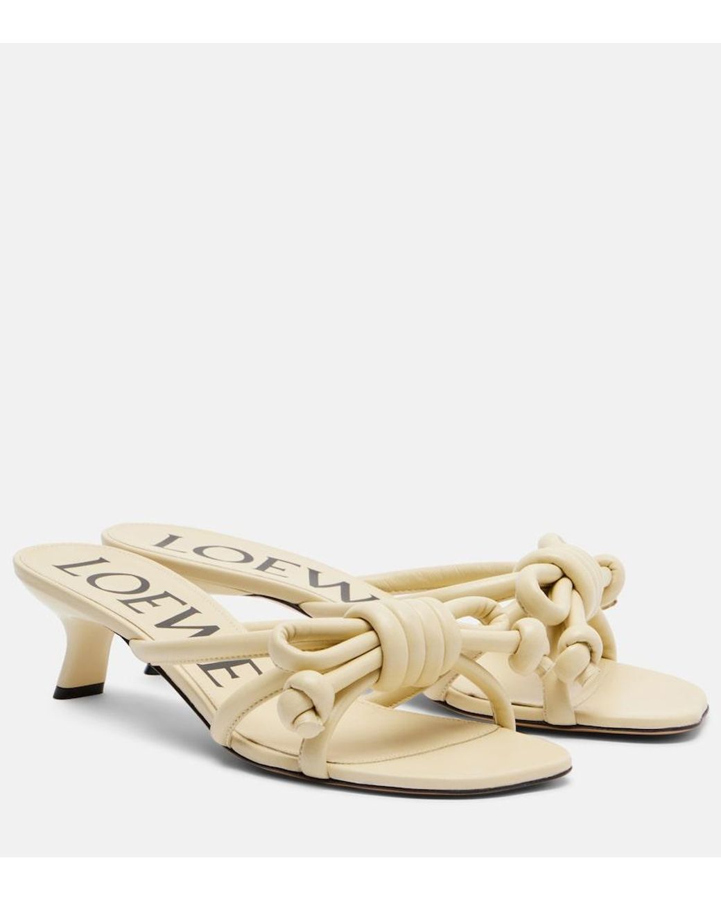 Loewe Natural Flamenco 45 Leather Mules