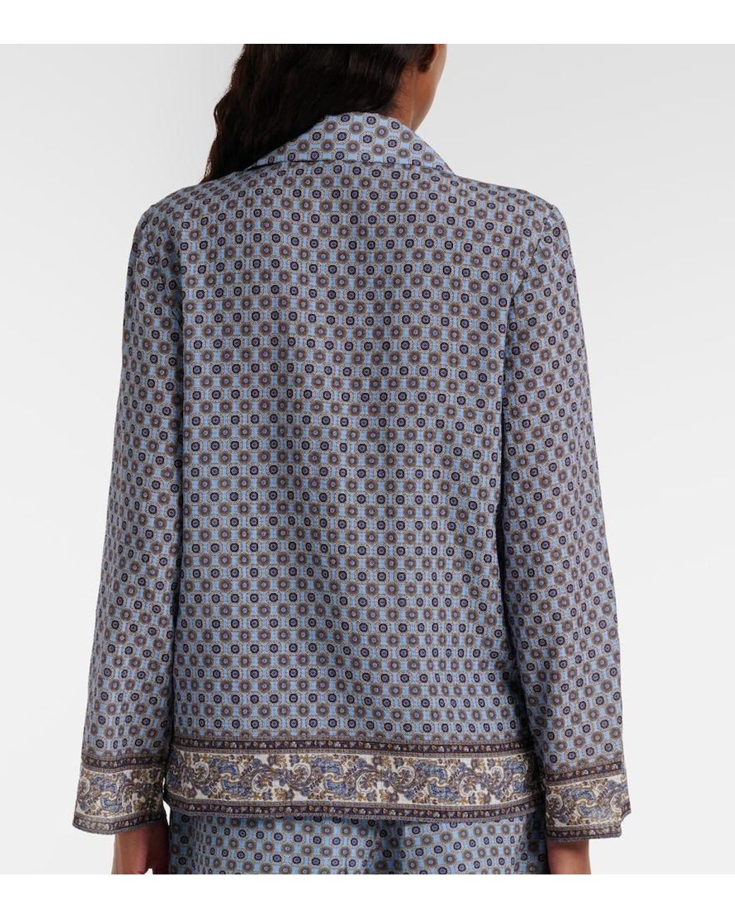 Blouse Eva Imprimee Veronica Beard en coloris Blue